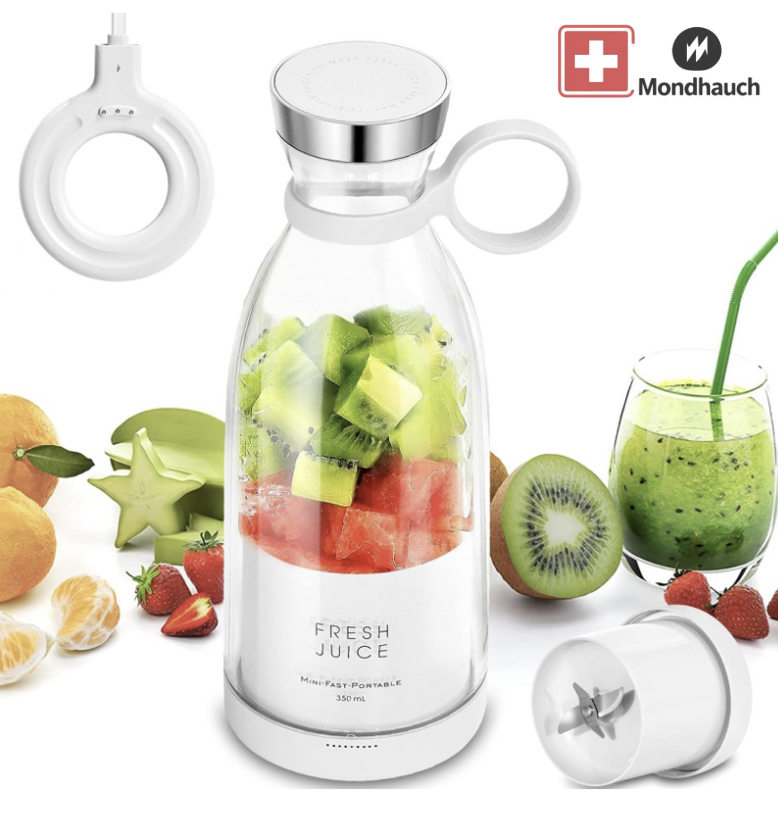 Mondhauch Tragbarer Mixer, Smoothie Mixer USB wiederaufladbar, Personal Blender, Shakes & Babybrei